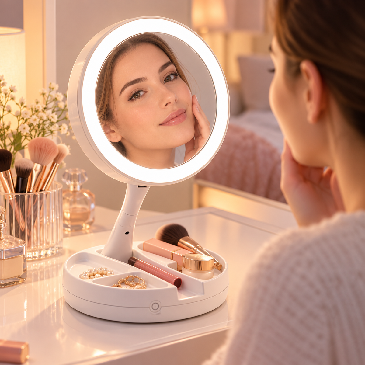 Espejo para Maquillaje con Luz LED Aorlis