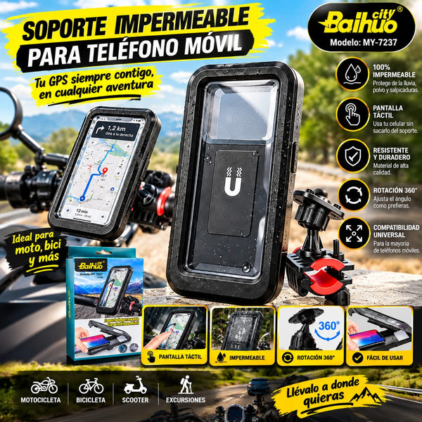 Soporte Impermeable para Celular para Moto y Bicicleta